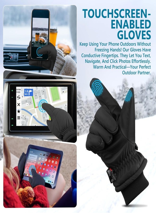 Odtmger Winter Gloves,3M Thinsulate Snow Gloves Ski Waterproof Warm Cold Weather Gloves -Cycling Running Driving - Image 4